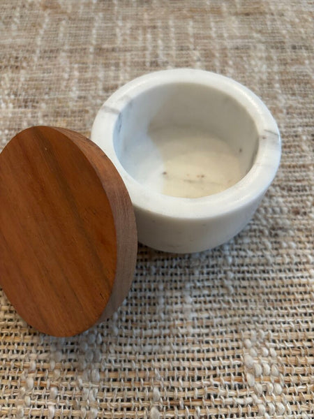 Marble & Wood Salt Cellar