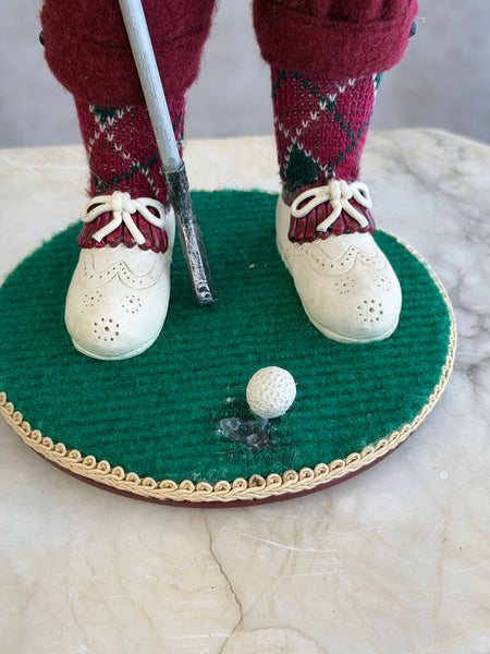 Tall Golfing Santa