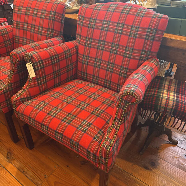 Plaid Chair 30W 30D 36H IN STORE PICKUP ONLY