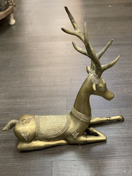 Rare Extra large Vintage Sarreid Brass Deer IN STORE PICK UP ONLY