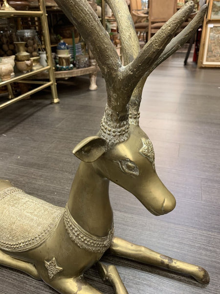 Rare Extra large Vintage Sarreid Brass Deer IN STORE PICK UP ONLY