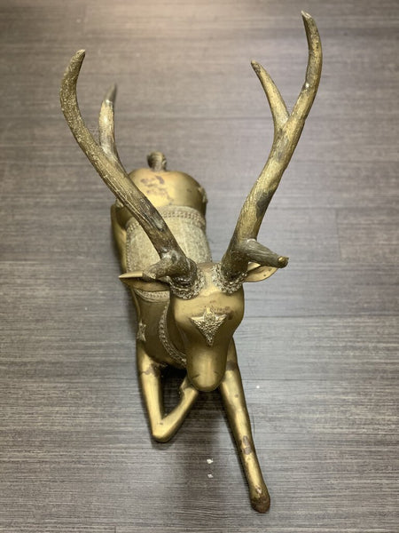 Rare Extra large Vintage Sarreid Brass Deer IN STORE PICK UP ONLY