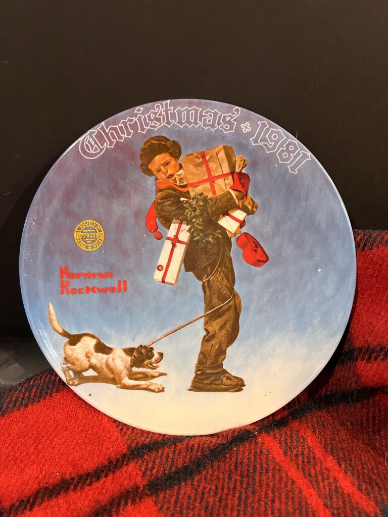 Vintage Norman Rockwell Christmas collector's plate 1981