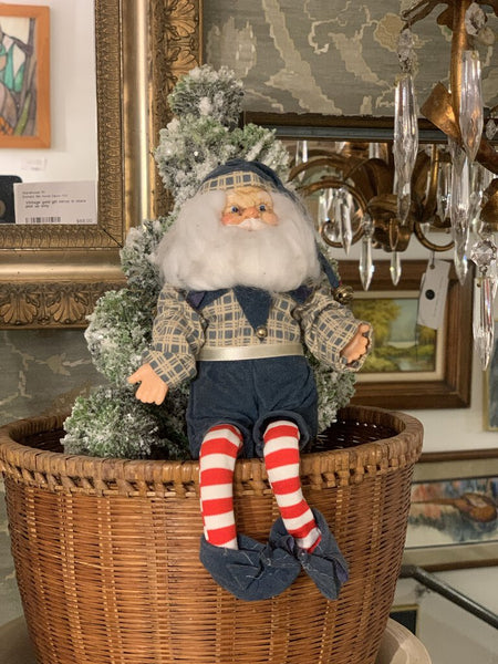 Vintage sitting Santa