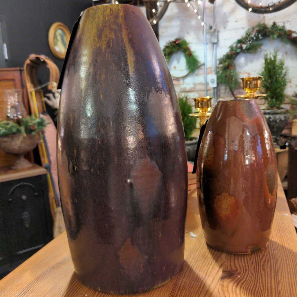 Lovely Artisan Made Large Woodfired Vase 14 inches