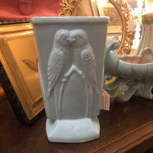 Blue birds vase