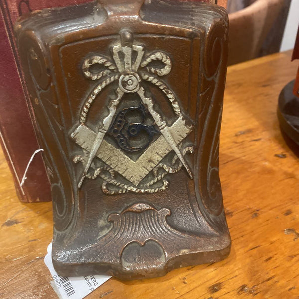 Vintage Masonic Bookends pair