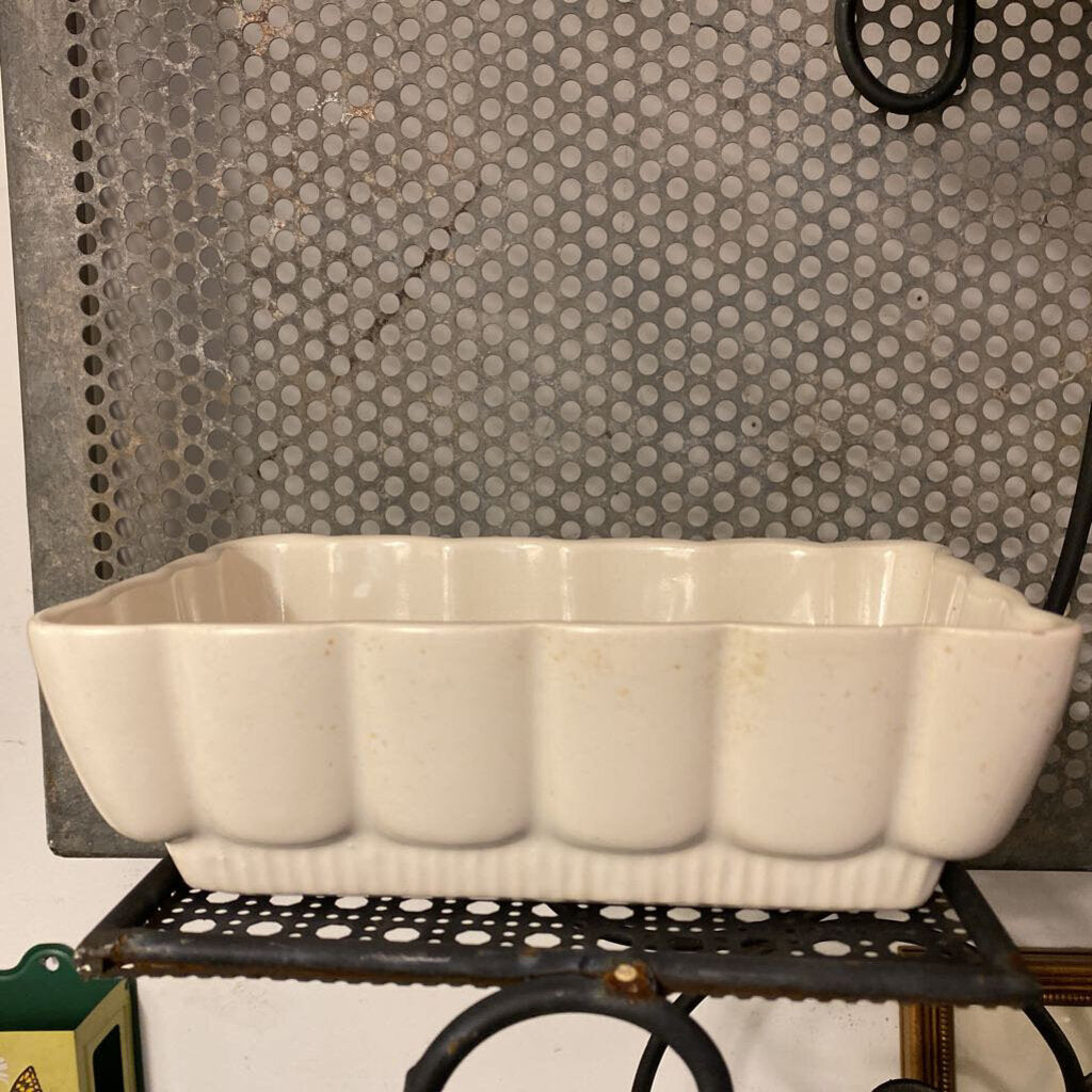 White vintage planter