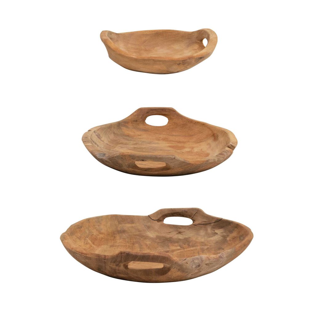 Teak wood bowl large