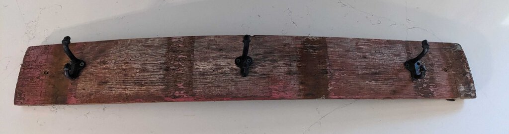 Vintage Barrel Stave Coat Rack 34 Inches IN STORE PICK UP ONLY