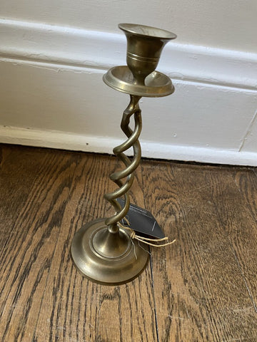 Twisted Brass Candlestick W0872