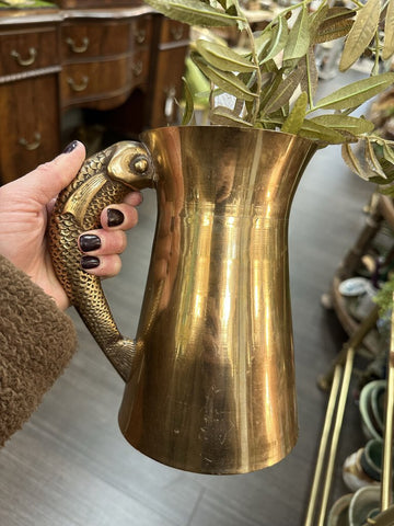 Brass fish pitcher