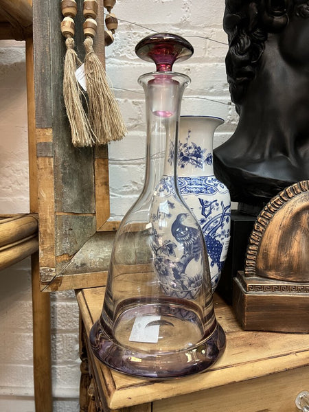 Pink/glass decanter