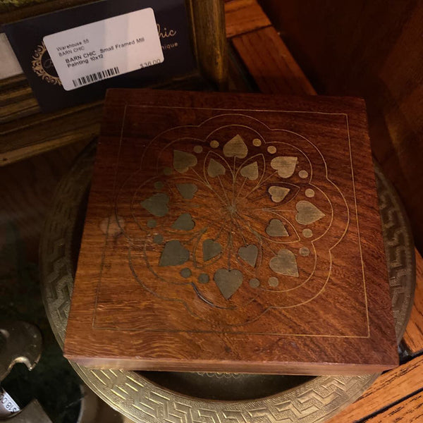 Brass Inlay wood box