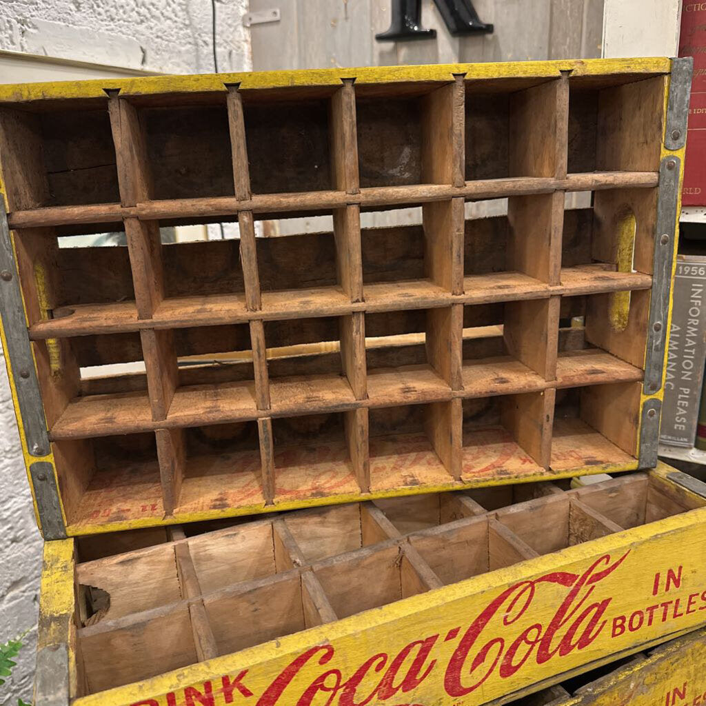 Vintage Coke divided crate