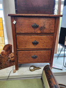 3 drawer primitive cabinet 29 tall 24 wide 14 deep