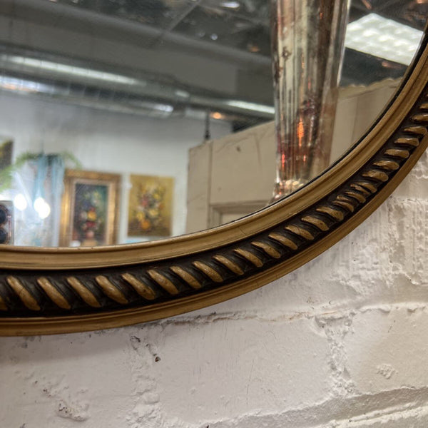 Vintage Large Round Rope Fram Gold Mirror IN STORE PICK UP ONLY 24.5” diameter