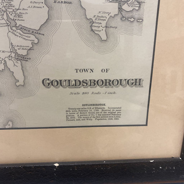 1890s Map of Gouldsborough Mane