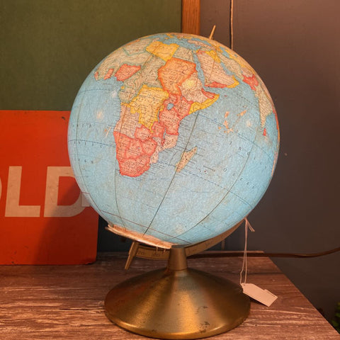 Lighted glass globe