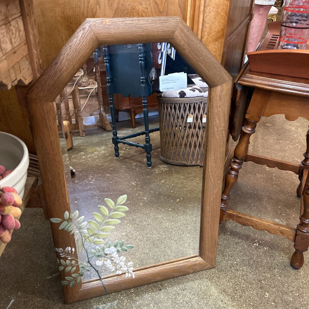 Brown Mirror w Ferns