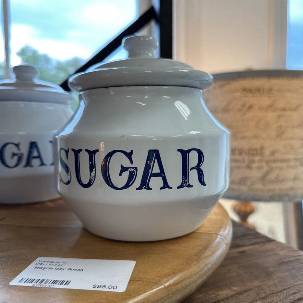 Enamelware sugar jar