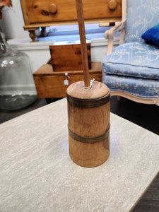 Wood butter churn 3.5 x 13 tall