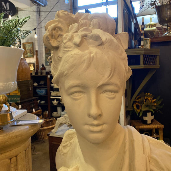 Plaster Bust of Marie Antoinette 14x30 IN STORE PICKUP ONLY
