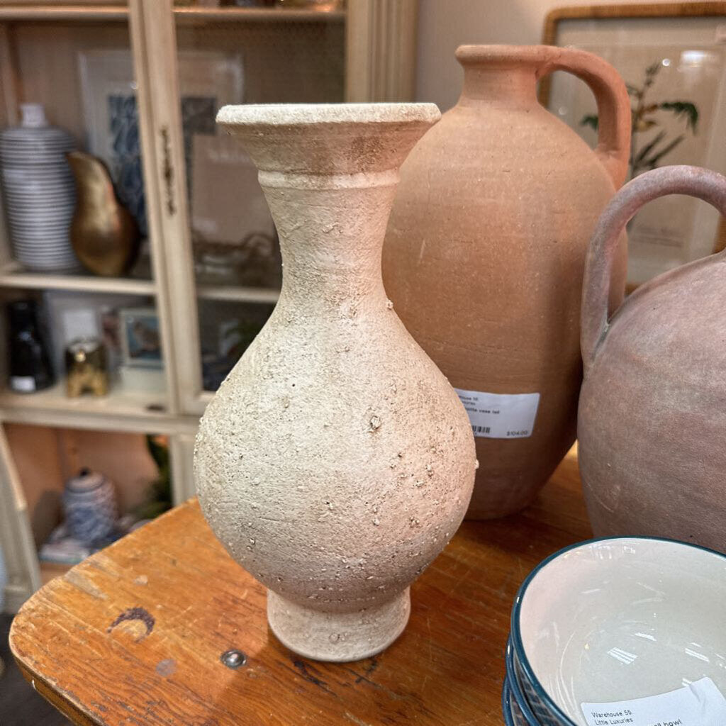 cream pottery vase