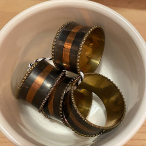 Set of 4 Brass Napkin Rings