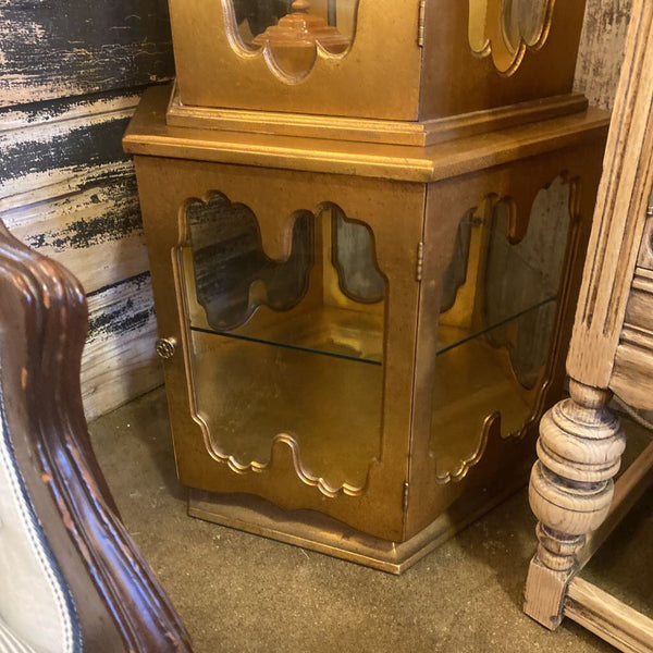 Gold China Cabinet 73H 20W IN STORE PICKUP ONLY