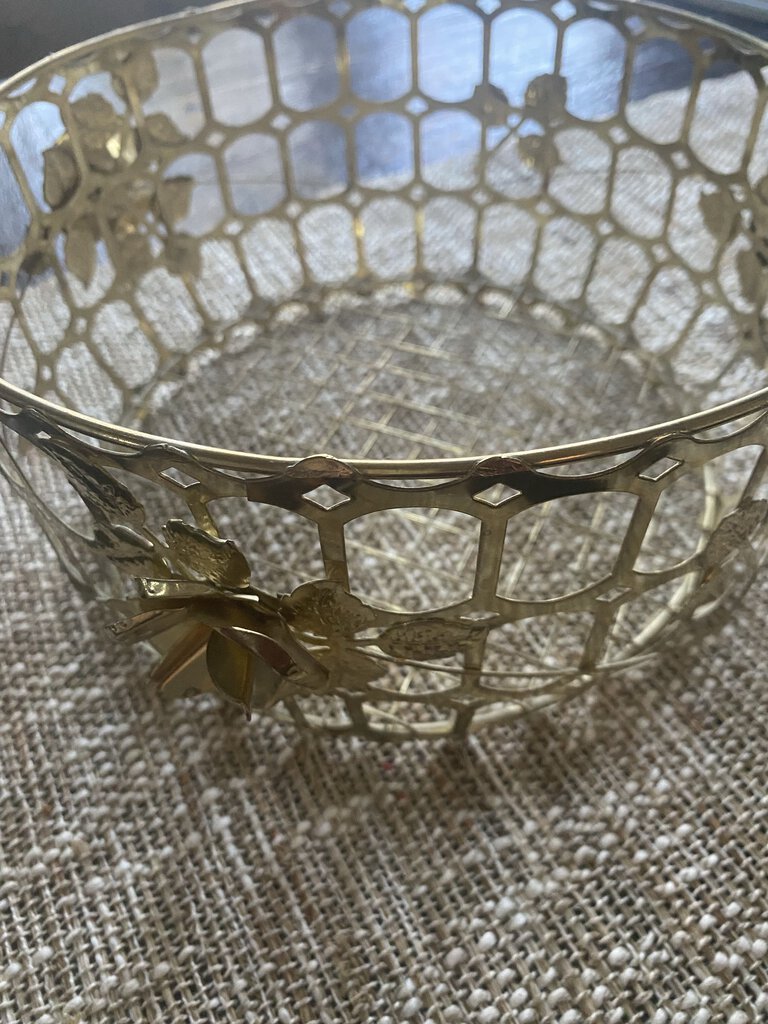 Vintage Gold Toiletries Basket