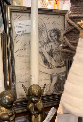 French Angel in Antique Silver swing frame
