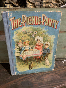 Antique Picnic Party Book- Full Color Hardback- 1901- 7.5" w x 9.75" l