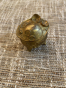 Antique Ring Box Casket w/ Satin Interior