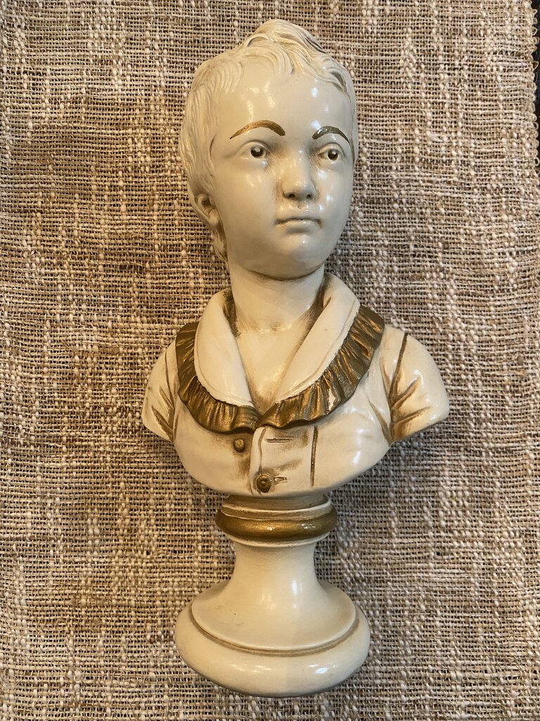 Vintage Chalk ware Bust of Boy