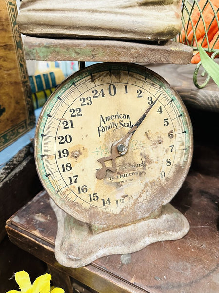 Vintage green scale as found