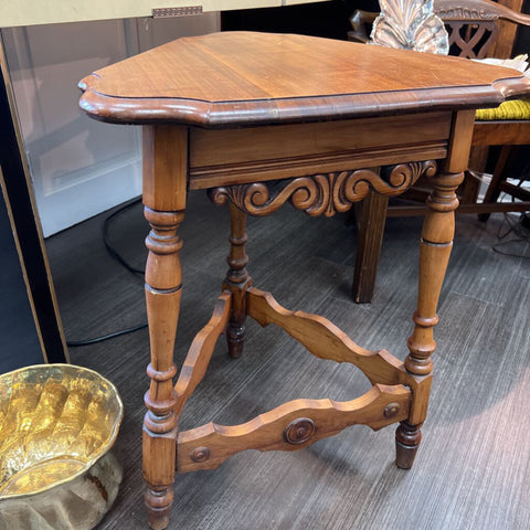 Ornate Triangle Top End Table -IN STORE PICK UP ONLY