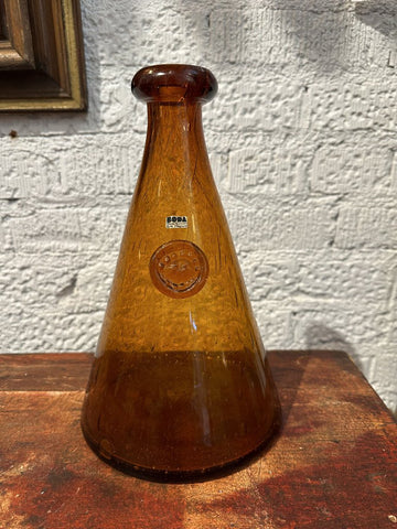 ERIK HOGLUND Amber Decanter 11 inches Tall Numbered