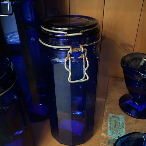 Cobalt Canister Jar
