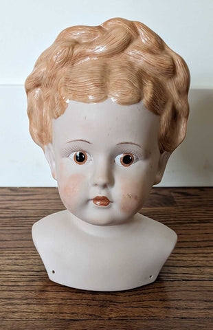 Vintage Victorian Porcelain Doll Head 6x10